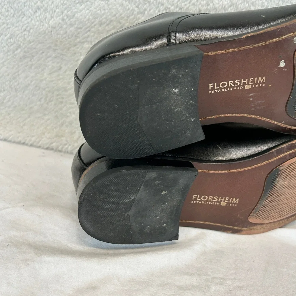 Florsheim Mens Black Leather Cap Toe Oxford Dress Shoes 14180-001 Size 8D